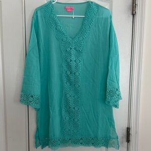 Isaac Mizrahi Teal Swim Coverup